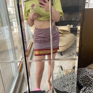 Beautiful Purple and Red trimming with Gold embellishes Skirt. Dry Clean Only.